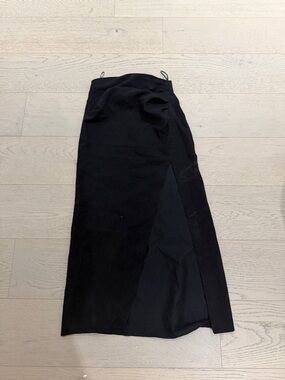 Zara Black Maxi Skirt with Side Slit